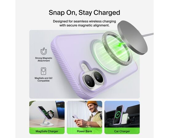 Чохол до мобільного телефона Belkin Magnetic Protective Grip iPhone 17 Lavender (MSA034HQLV), зображення 11