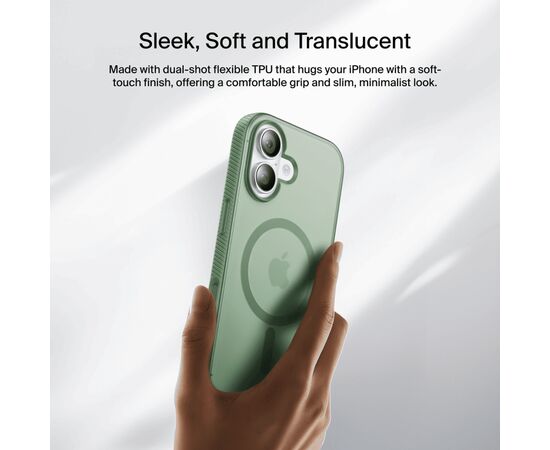 Чохол до мобільного телефона Belkin Magnetic Protective Grip iPhone 17 Sage (MSA034HQSE), зображення 9