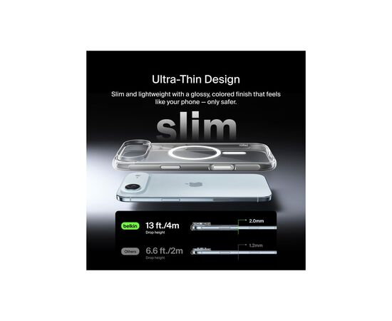 Чохол до мобільного телефона Belkin Magnetic Protective Clear iPhone Air (MSA033HQCL), зображення 7