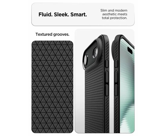 Чехол для мобильного телефона Spigen Liquid Air iPhone 17 Air Matte Black (ACS10302), изображение 8