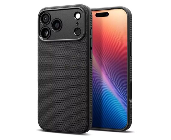 Чехол для мобильного телефона Spigen Liquid Air iPhone 17 Pro Matte Black (ACS10331), изображение 4