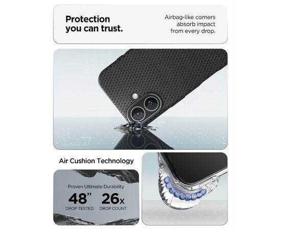 Чехол для мобильного телефона Spigen Liquid Air iPhone 17 Matte Black (ACS10369), изображение 2