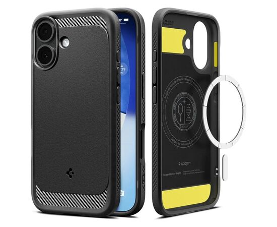 Чехол для мобильного телефона Spigen Rugged Armor MagFit iPhone 17 Matte Black (ACS10367), изображение 6