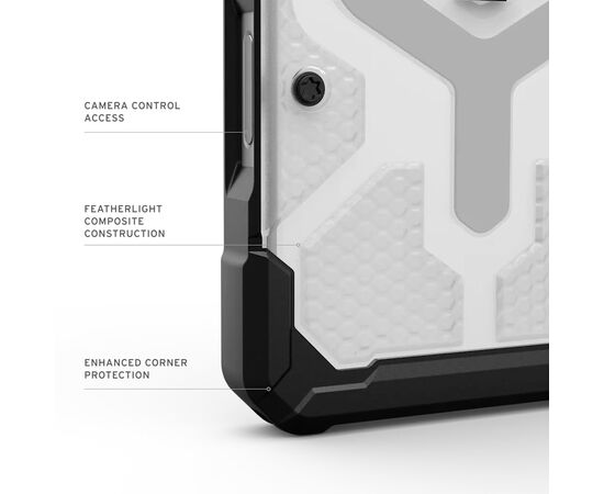 Чехол для мобильного телефона UAG Pathfinder Clear MagSafe iPhone 17 Pro Max Ice/Silver (114552114333), изображение 5