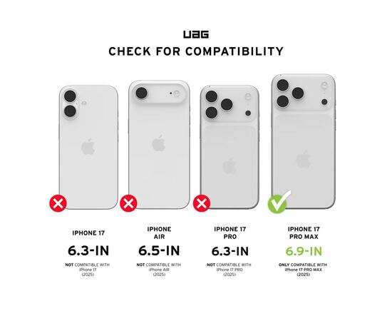 Стекло защитное UAG iPhone 17 Pro Max Transparent (14438211VNA), изображение 8