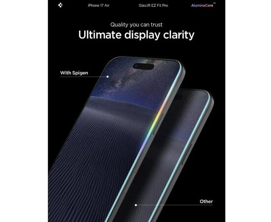 Стекло защитное Spigen Glas.tR EZ Fit Pro HD iPhone 17 Air (AGL09870), изображение 5