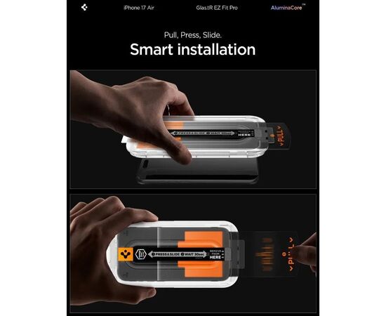 Стекло защитное Spigen Glas.tR EZ Fit Pro HD iPhone 17 Air (AGL09870), изображение 7