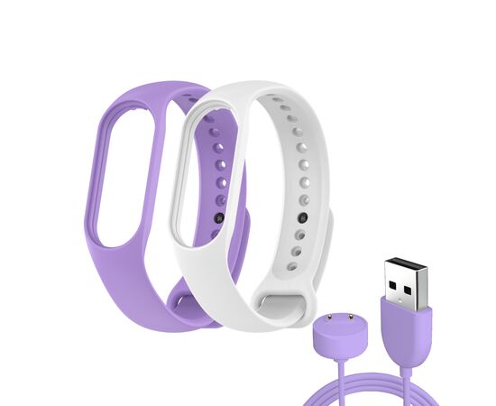 Ремешок для фитнес браслета Armorstandart комплект 3шт Xiaomi Mi Band 7/6/5 New Style Lavender (ARM77039)