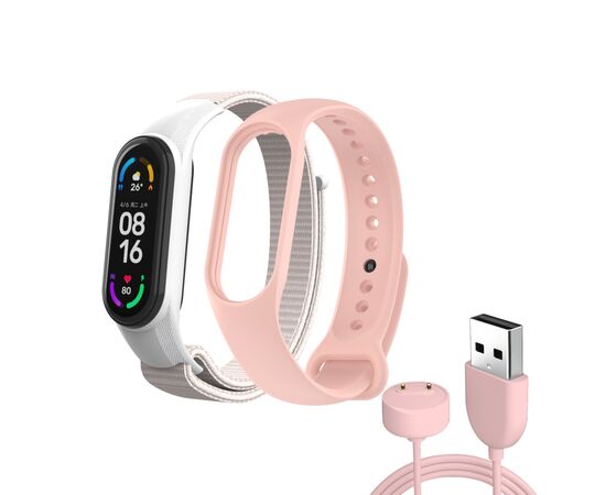 Ремешок для фитнес браслета Armorstandart комплект 3шт Xiaomi Mi Band 7/6/5 New Style Pink (ARM77037)