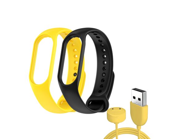 Ремешок для фитнес браслета Armorstandart комплект 3шт Xiaomi Mi Band 7/6/5 New Style Yellow (ARM77040)