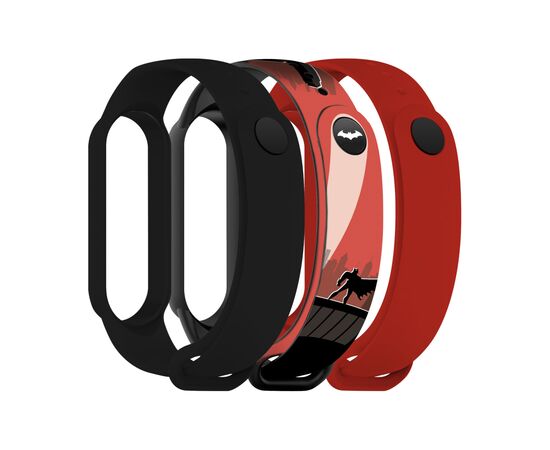 Ремешок для фитнес браслета Armorstandart комплект 3шт Xiaomi Mi Band 7/6/5 Bat siluet (ARM77057)