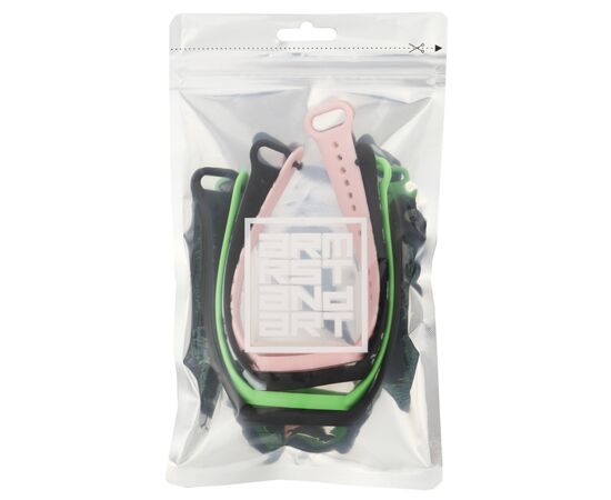 Ремешок для фитнес браслета Armorstandart комплект 4шт Xiaomi Mi Band 7/6/5 Cartoon hand-drawn (ARM59730), изображение 3