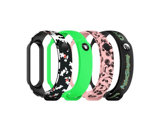 Ремешок для фитнес браслета Armorstandart комплект 4шт Xiaomi Mi Band 7/6/5 Cartoon hand-drawn (ARM59730)