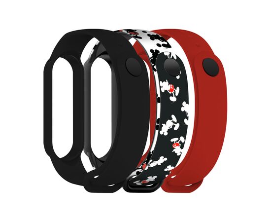 Ремешок для фитнес браслета Armorstandart комплект 3шт Xiaomi Mi Band 7/6/5Cartoon Mickey Siluet (ARM77043)