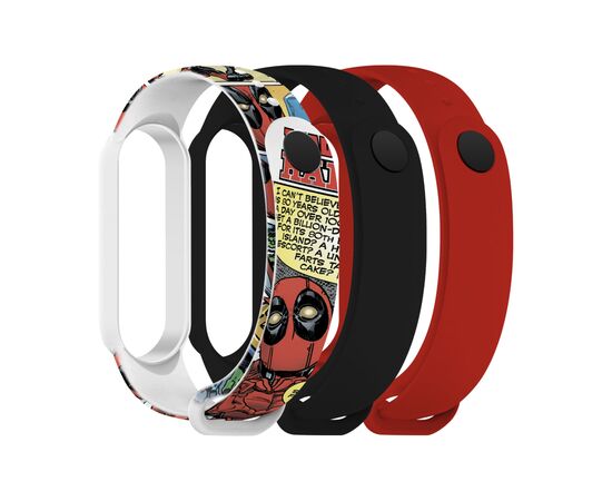 Ремешок для фитнес браслета Armorstandart комплект 3шт Xiaomi Mi Band 7/6/5 DP Comix (ARM77058)