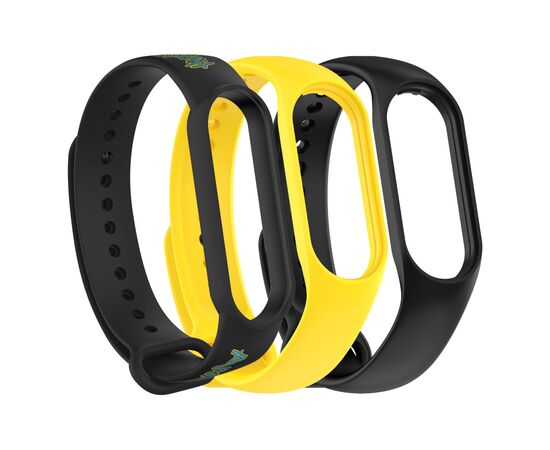 Ремешок для фитнес браслета Armorstandart комплект 3шт Xiaomi Mi Band 7/6/5 New Style Inscription (ARM87044), изображение 2