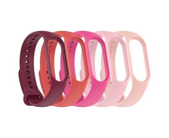 Ремінець до фітнес браслета Armorstandart комплект 5шт Xiaomi Mi Band 7/6/5 New Style Pink Punch (ARM75066), зображення 2