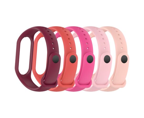 Ремінець до фітнес браслета Armorstandart комплект 5шт Xiaomi Mi Band 7/6/5 New Style Pink Punch (ARM75066)