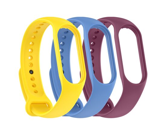 Ремешок для фитнес браслета Armorstandart комплект 3шт Xiaomi Mi Band 7/6/5 New Style Viola (ARM87046), изображение 2