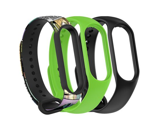 Ремінець до фітнес браслета Armorstandart комплект 3шт Xiaomi Mi Band 7/6/5 New Style Wolverine (ARM87047), зображення 2