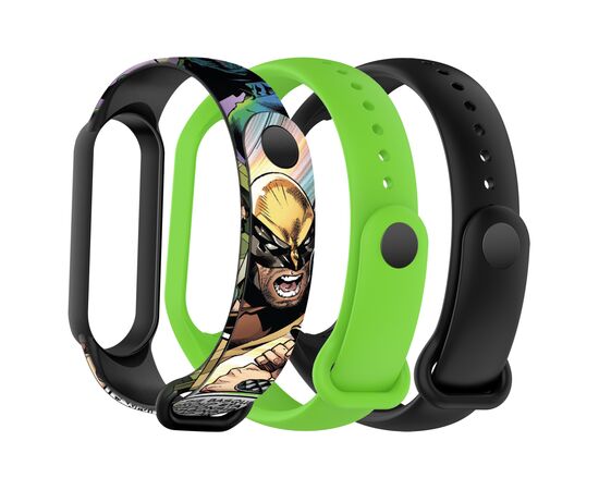 Ремінець до фітнес браслета Armorstandart комплект 3шт Xiaomi Mi Band 7/6/5 New Style Wolverine (ARM87047)