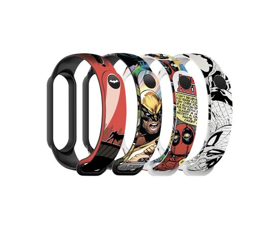 Ремінець до фітнес браслета Armorstandart комплект 4шт Xiaomi Mi Band 7/6/5 Superhero (ARM59728)