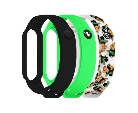 Ремешок для фитнес браслета Armorstandart комплект 3шт Xiaomi Mi Band 7/6/5 This-is-the-Way BY (ARM77047)
