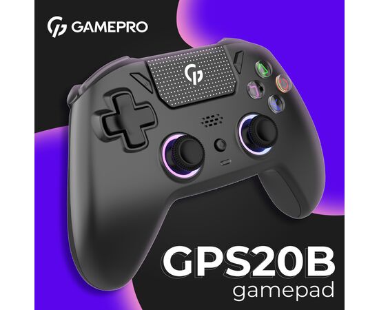 Геймпад GamePro 2.4G/BT 5.1/USB (Switch/PC/PS/iOS/Android) RGB Black (GPS20B), изображение 4