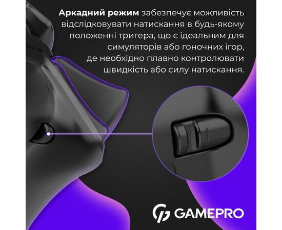 Геймпад GamePro із зарядною станцією BT 5.3/USB/2.4 ГГц (Switch/PC/iOS/Android) RGB Black (GPX13BDOC), изображение 7
