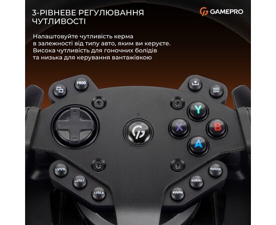 Руль GamePro RW575PM з педалями та коробкою передач XBOXONE/PS4/PS3/PC/SWITCH (RW575PM), изображение 11