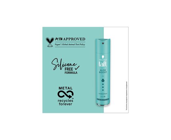 Лак для волосся Taft Aloe Boost 4 Hairspray 250 мл (9000101744163), зображення 5