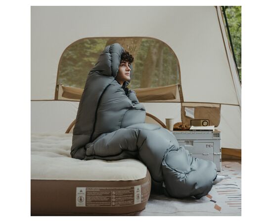 Спальный мешок Naturehike з капюшоном Clear Sky CNK2450WS042, сірий (6927595792049), изображение 7