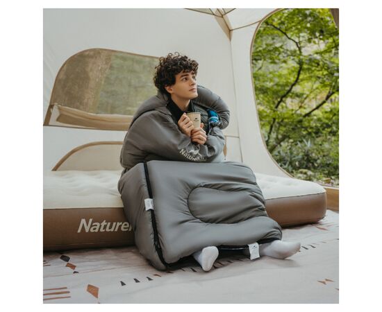 Спальный мешок Naturehike з капюшоном Clear Sky CNK2450WS042, сірий (6927595792049), изображение 9