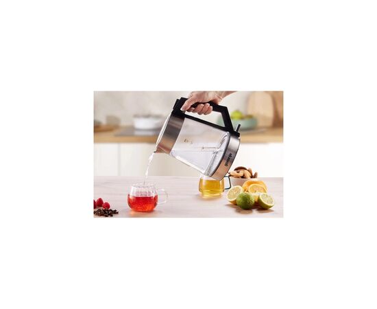 Электрочайник Gorenje 1.7л, 2,200 Вт, strix контроль, скло, нерж (K17OGS), изображение 2