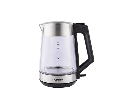Электрочайник Gorenje 1.7л, 2,200 Вт, strix контроль, скло, нерж (K17OGS)