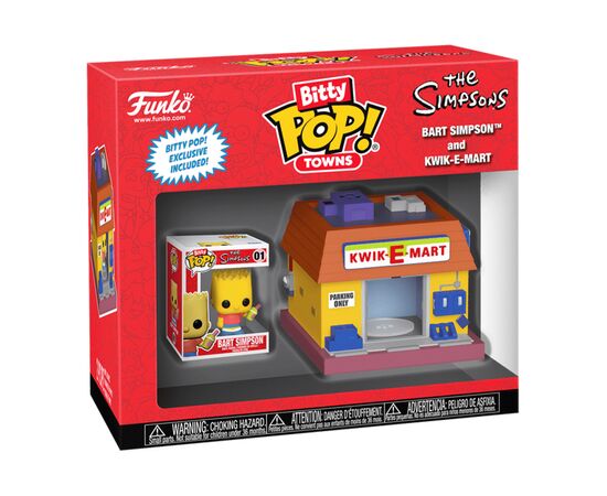 Фигурка Funko Pop набор Bitty Pop! Town - Барт Симпсон и Квики-Март (83684), изображение 2