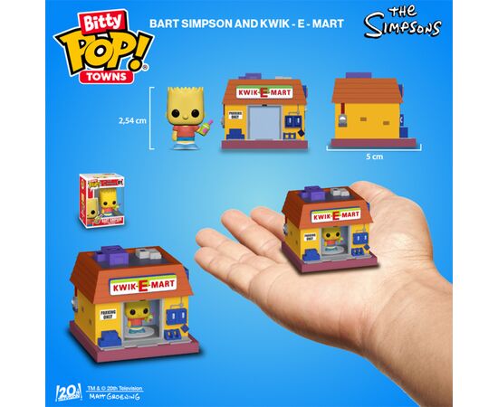 Фигурка Funko Pop набор Bitty Pop! Town - Барт Симпсон и Квики-Март (83684), изображение 3