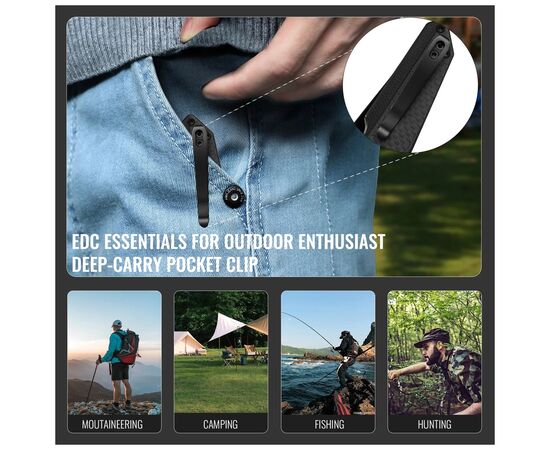 Ніж Hightron Sharplyn, 14C28N, G10 + CF, чорний, чорний клинок (HK01BLK), зображення 8