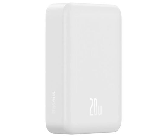 Батарея універсальна Baseus Magnetic Mini Wireless 20000mAh 20W, White (PPCX150002), зображення 2