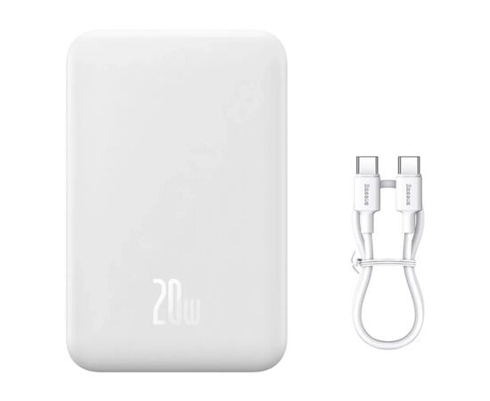 Батарея універсальна Baseus Magnetic Mini Wireless 20000mAh 20W, White (PPCX150002), зображення 8
