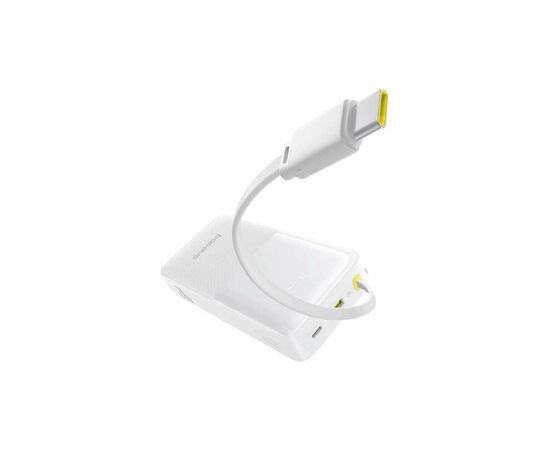 Батарея универсальная Baseus EnerFill FC51 Bipow2 Pro 20000mAh 22.5W build-in cable USB-C white (E0027700), изображение 2