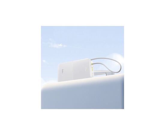 Батарея универсальная Baseus EnerFill FC51 Bipow2 Pro 20000mAh 22.5W build-in cable USB-C white (E0027700), изображение 5