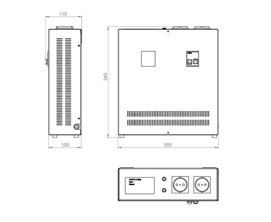 Стабілізатор VOLTER 2 птс slim 2.2кВт (2 птс slim), зображення 3