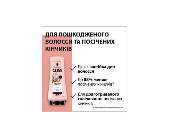 Кондиционер для волос Gliss Split Ends Miracle Sealing Conditioner 200 мл (9000101287172), изображение 3