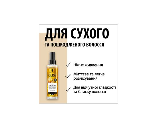 Кондиционер для волос Gliss Oil Nutritive Hair Repair для сухих и поврежденных волос 200 мл (9000100398701), изображение 4