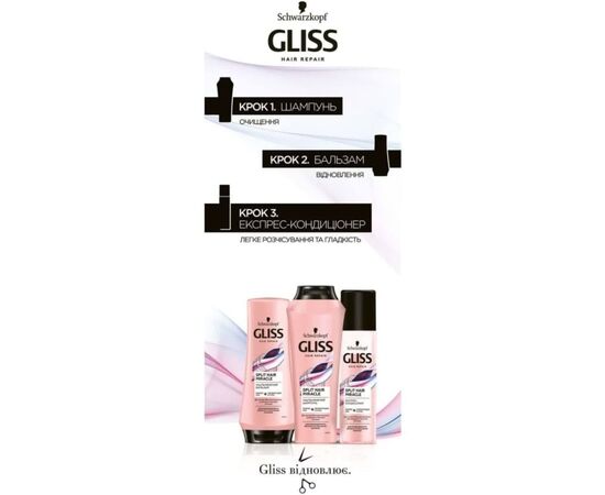 Кондиционер для волос Gliss Split Ends Miracle Express-Repair Conditioner 200 мл (9000101287233), изображение 5