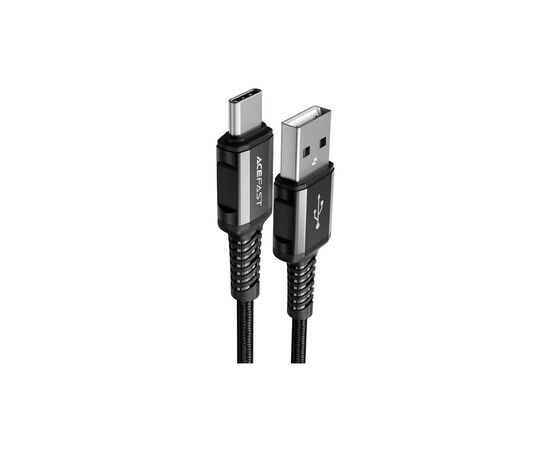 Дата кабель USB 2.0 AM to USB-C 1.2m 3A nylon C1-04 black Acefast (6974316280545), зображення 2