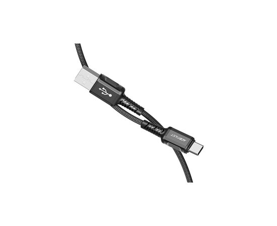 Дата кабель USB 2.0 AM to USB-C 1.2m 3A nylon C1-04 black Acefast (6974316280545), зображення 3