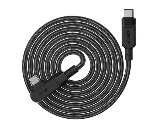 Дата кабель USB-C to USB-C 2.0m 5A 100W nylon C5-03 black Acefast (6974316281016), зображення 3