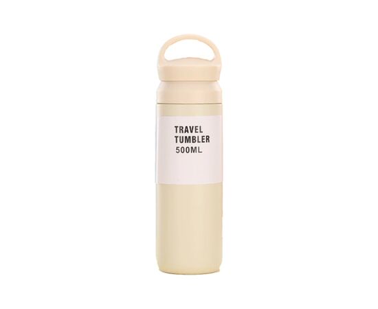 Термос Merlion Travel Tumbler 350 мл, подвійна кришка з ручкою, білий (SUS304-350Wh)
